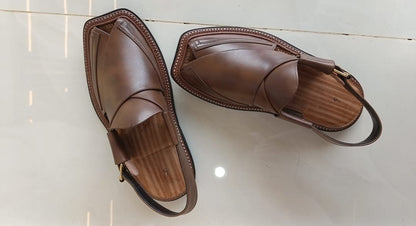 HandyMade Double Gear Brown Chappal