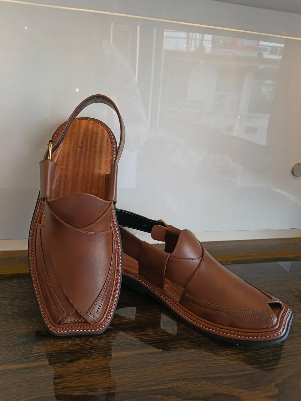 HandyMade Double Gear Brown Chappal