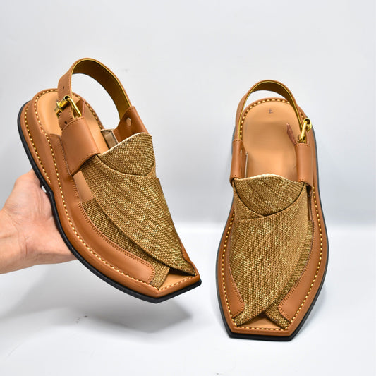 HandyMade Peshawar Zalmi Fabric Chappal